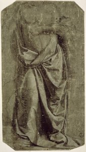 Drapériatanulmány egy álló alakhoz elölről, 1478-80 körül (tempera és fehér vászon)
